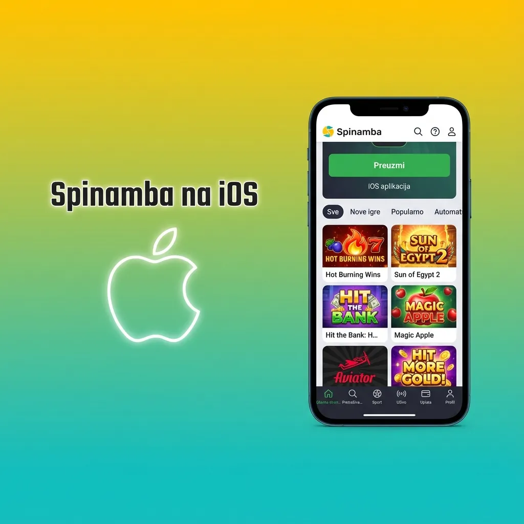 Ekran iPhone’a z przeglądarką Safari, widoczną stroną Spinamba i dodawaniem skrótu „Dodaj do ekranu początkowego”.